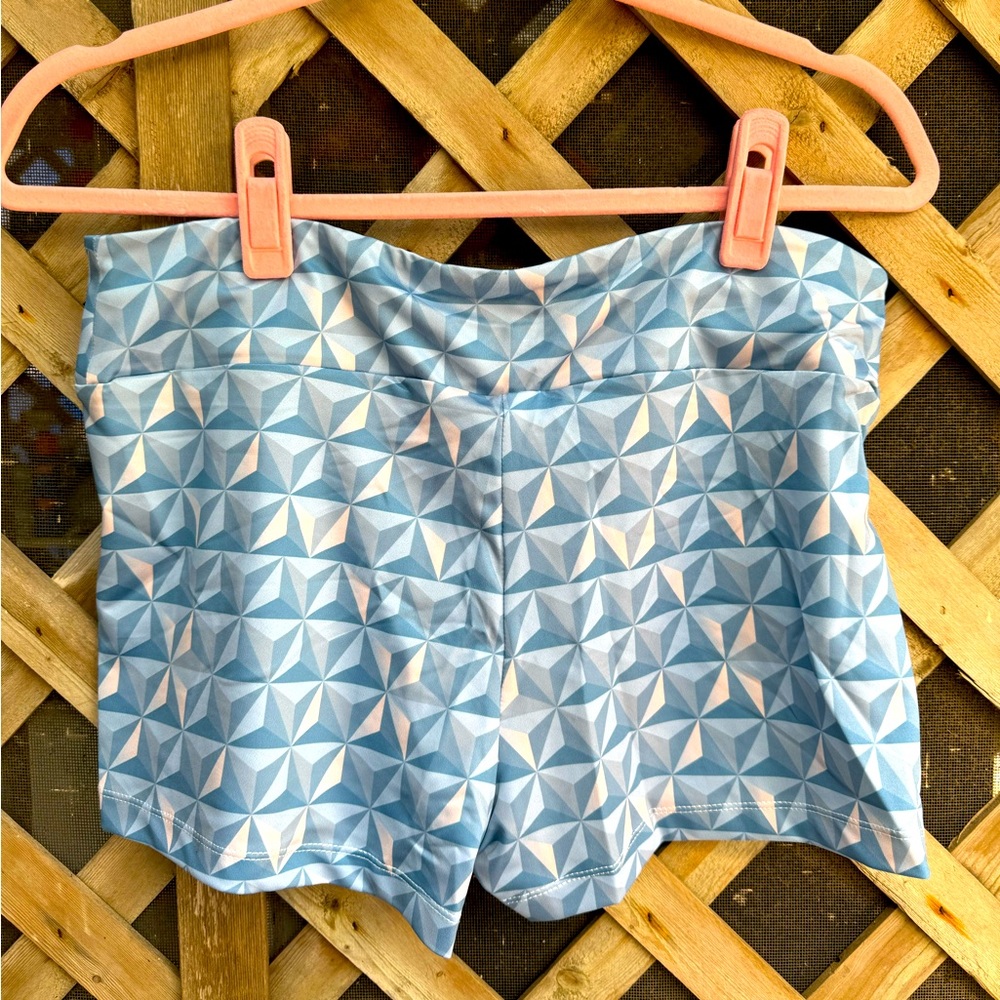 Disney Epcot Spaceship Earth Custom Print Biker Shorts Size XL